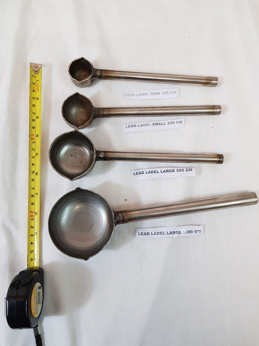 STAINLESS STEEL LEAD LADLE FOR MAKING FISHING WEIGHTS 125g to 1000g