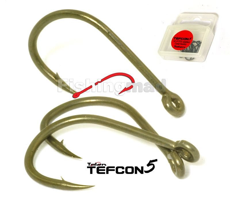TALON TEFCON5 PTFE TEFLON CARP HOOKS QTY10 SIZE 4,6,8