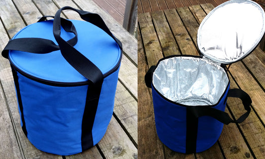 14L INSULATED & COLLAPSIBLE BAIT BUCKET COOL BAG WITH ZIPPED LID