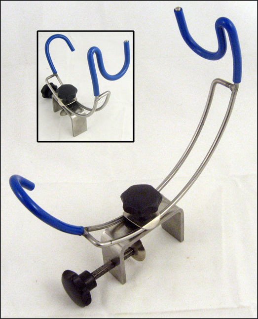boat fishing rod holders uk BISON STAINLESS STEEL CLAMP ON BOAT FISHING ROD REST. – Fishingmad