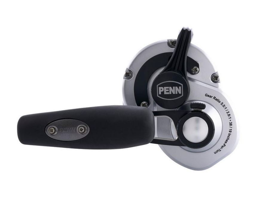 PENN Fathom II 30LD2 Lever Drag 2 Speed Multiplier Fishing Reel - Bent T Handle - 1645190