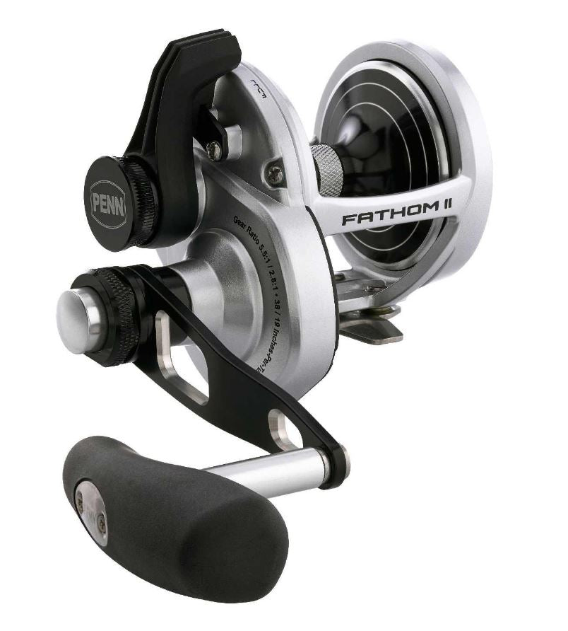 PENN Fathom II 30LD2 Lever Drag 2 Speed Multiplier Fishing Reel - Bent T Handle - 1645190