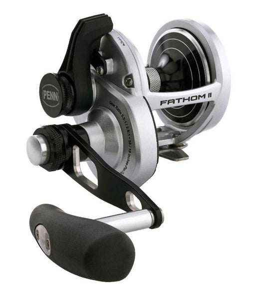 PENN Fathom II 30LD2 Lever Drag 2 Speed Multiplier Fishing Reel - Bent T Handle - 1645190