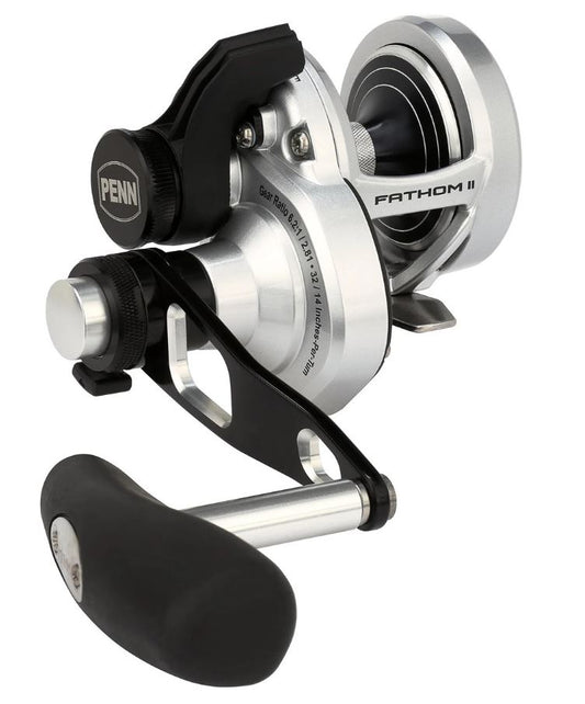 PENN Fathom II 40N LD2 Lever Drag 2 Speed Multiplier Fishing Reel - Bent T Handle - 1645192