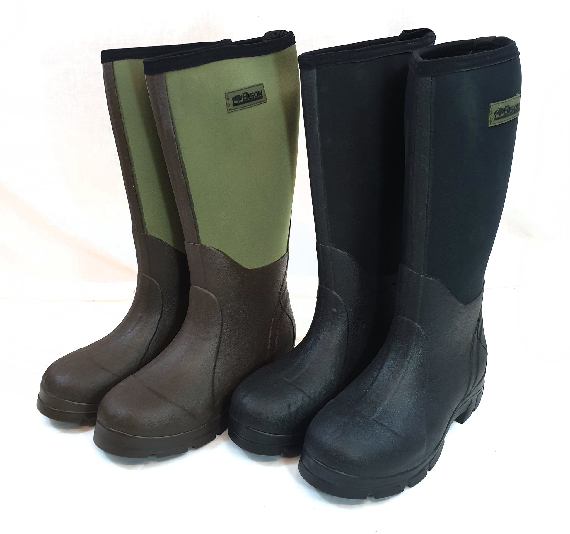 BISON NEOPRENE WELLINGTON MUCK BOOT BLACK – Fishingmad