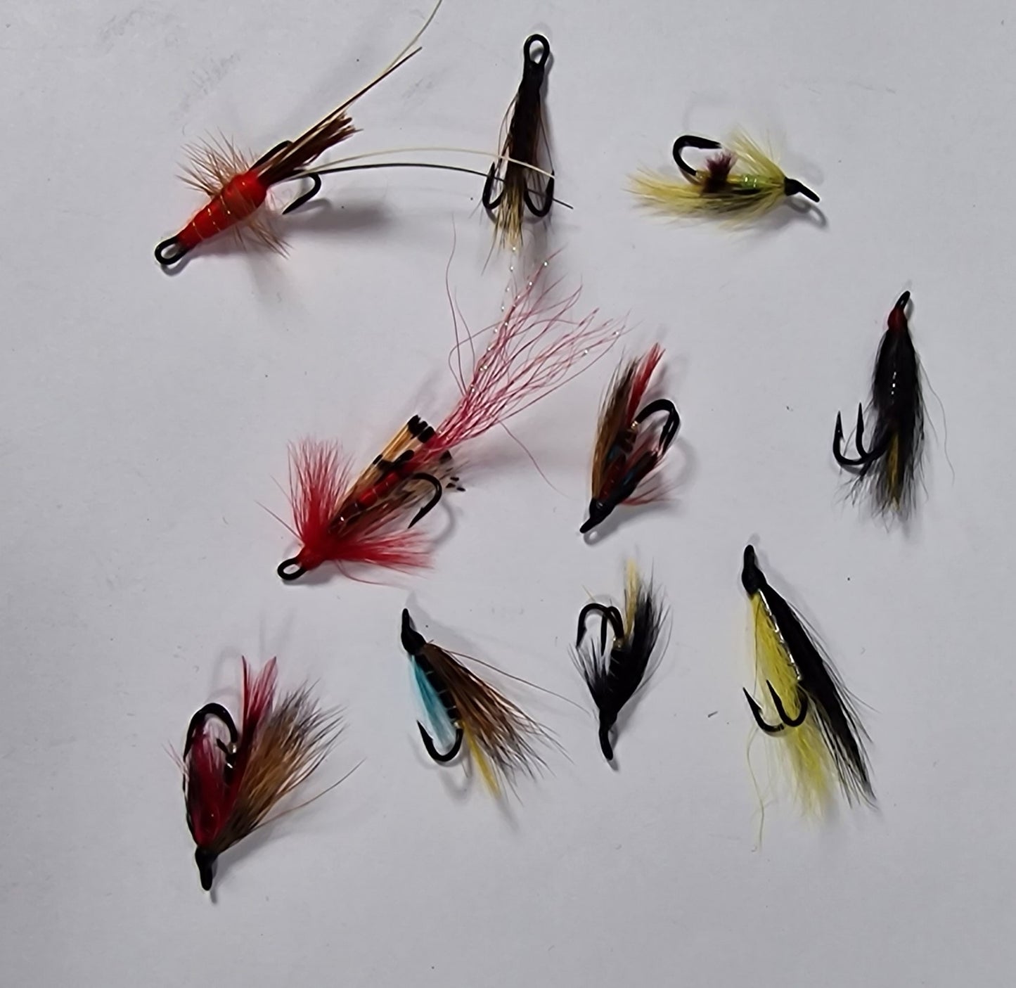 SALMON & SEA TROUT FLIES DOUBLES AND TREBLE FLY SELECTION  X 28
