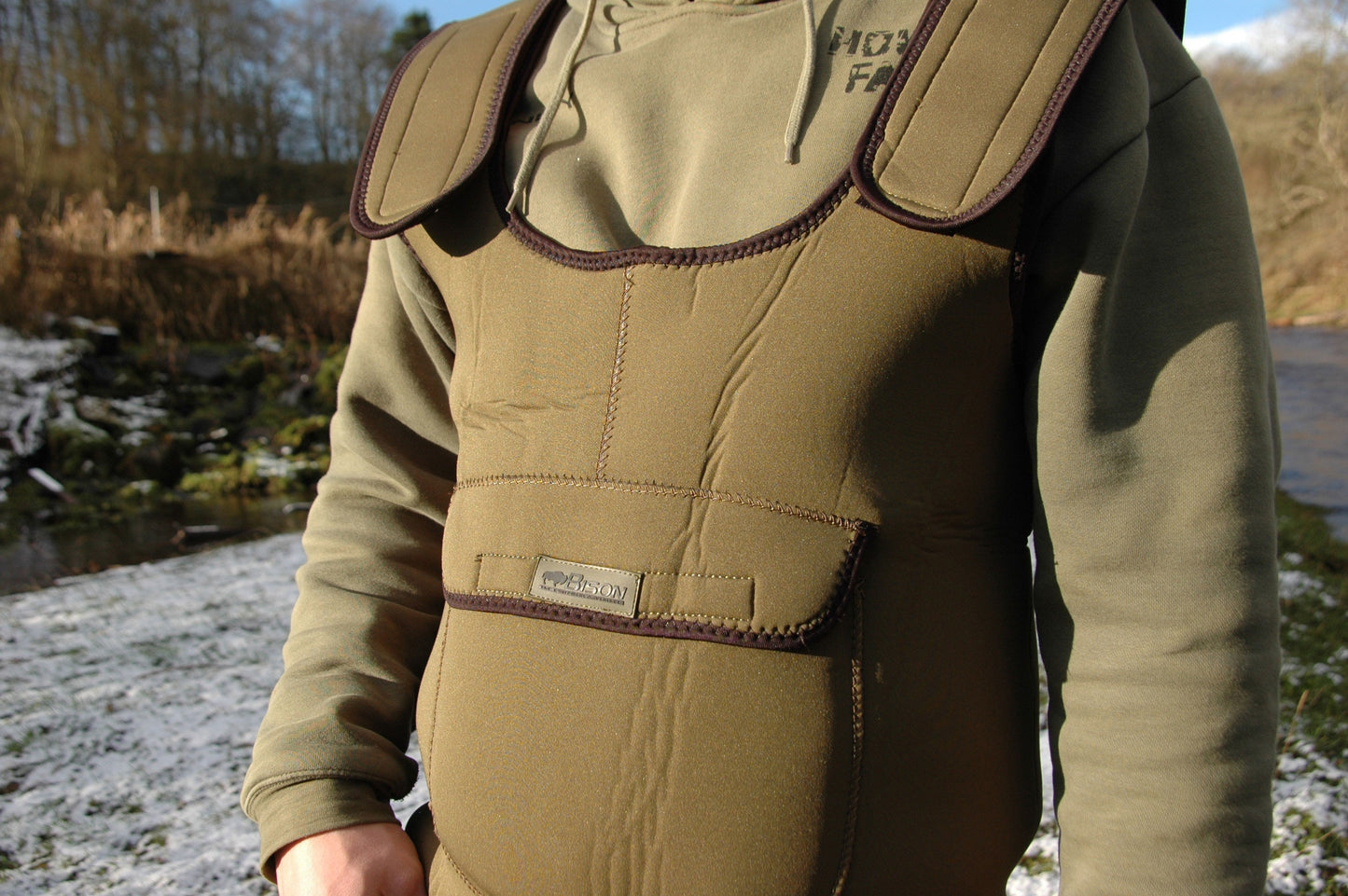 NEOPRENE CHEST WADERS, BISON 5mm FULL BODIED