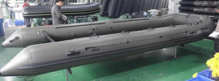 BISON MARINE OLIVE GREEN INFLATABLE FISHING SPORTS AIR RIB BOAT 15ft.