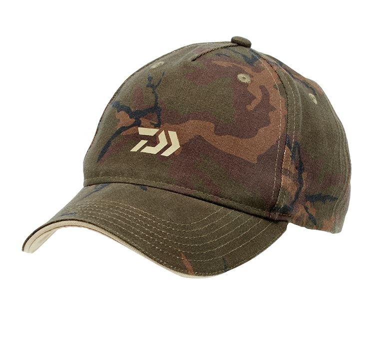 Daiwa Carp Camo Peaked Fishing Cap - DCCPC1