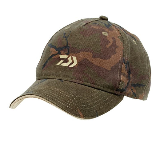 Daiwa Carp Camo Peaked Fishing Cap - DCCPC1