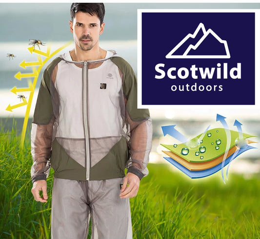 SCOTWILD MIDGE MOSQUITO SUIT COMPLETE PROTECTION FROM BITING INSECTS