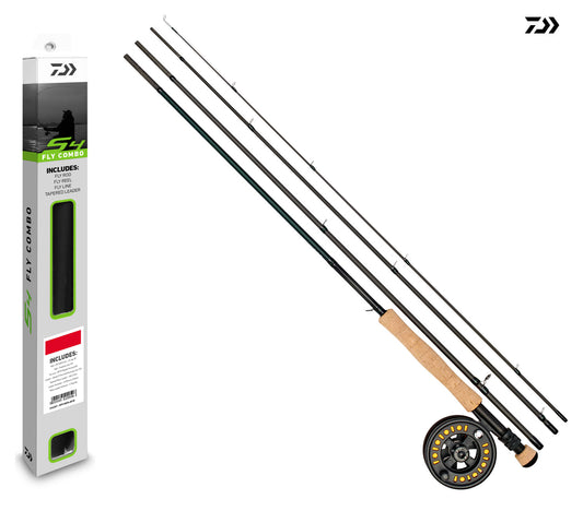 New Daiwa S4 Fly Fishing Combo - Rod/ Reel/ Tube - Loaded with Line - All Models