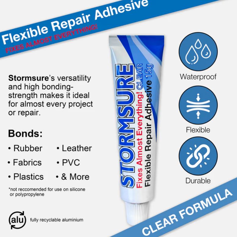 Stormsure Flexible Repair Adhesive (Clear) 15g Tube