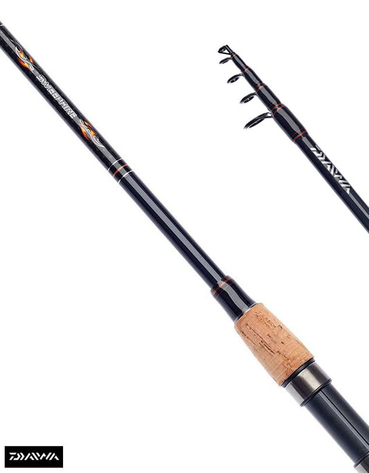 New Daiwa Sweepfire Telescopic Spinning Fishing Rods 8ft - 10ft - All Models
