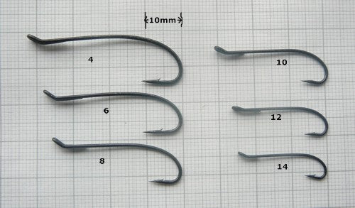 Talon Salmon Single Fly Tying Hooks - Sizes - 2,4,6,8,10 & 12