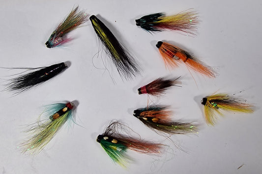 SALMON & SEA TROUT FLIES DOUBLES AND TREBLE FLY SELECTION  X 28