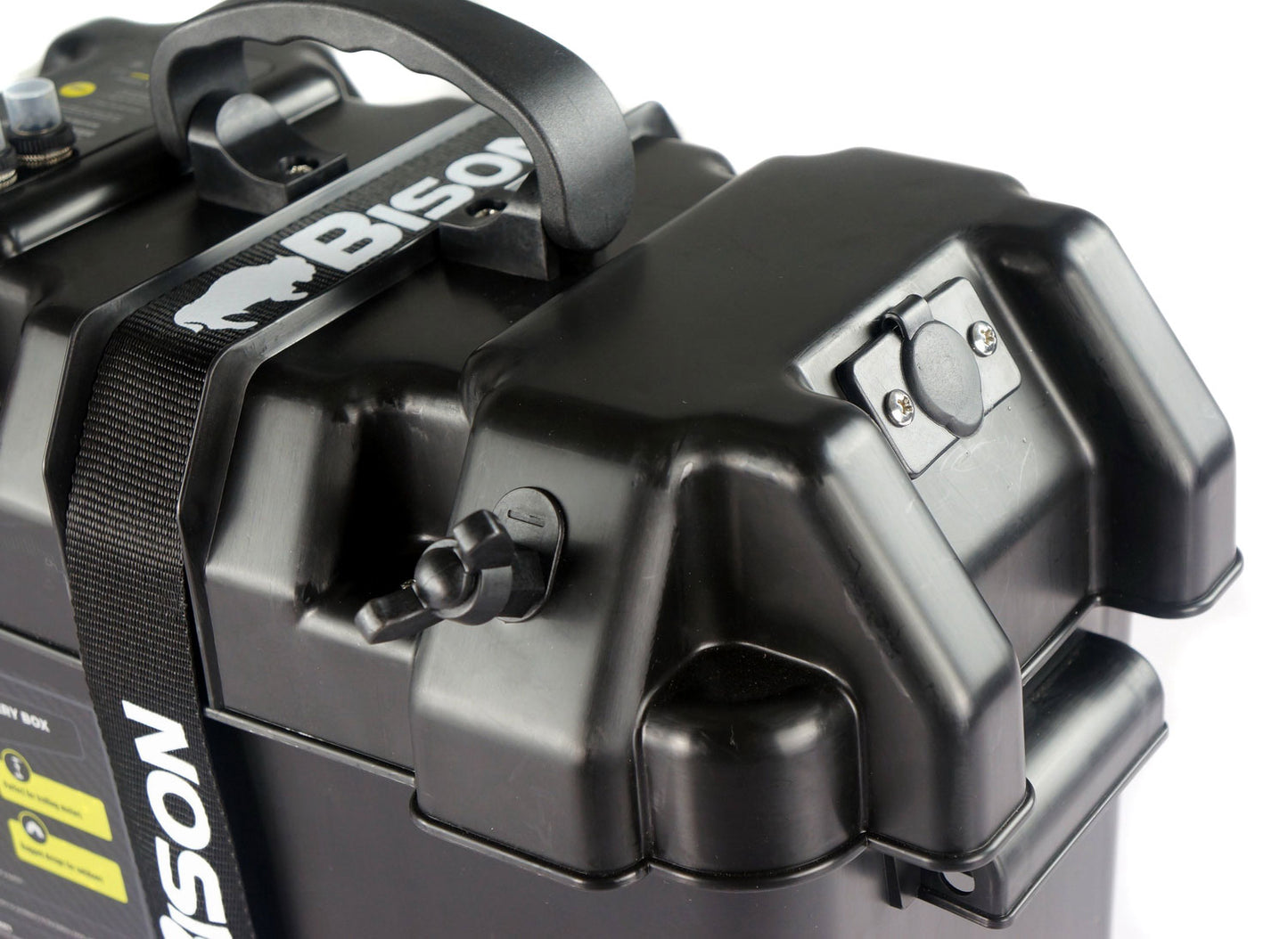 BISON BATTERY BOX CARRIER WITH USB CHARGER, LED METER, BREAKER & 12V SOCKET