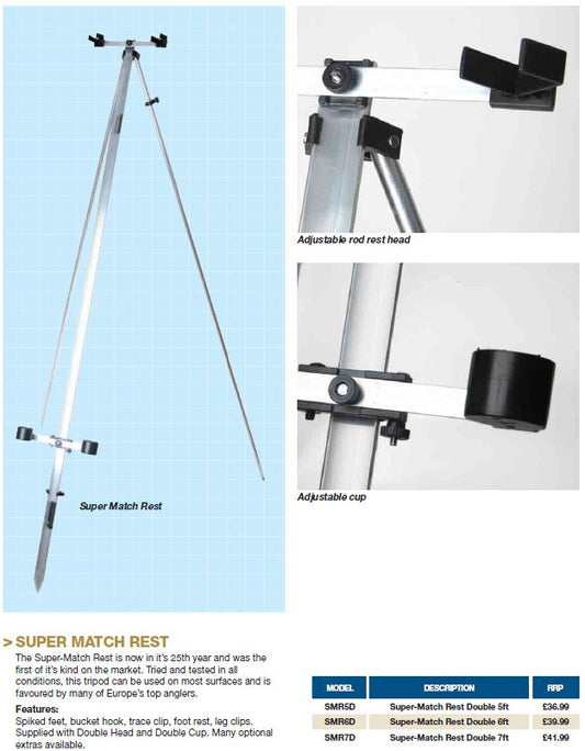 IAN GOLDS SUPER-MATCH REST DOUBLE 7FT Model No SMR7D