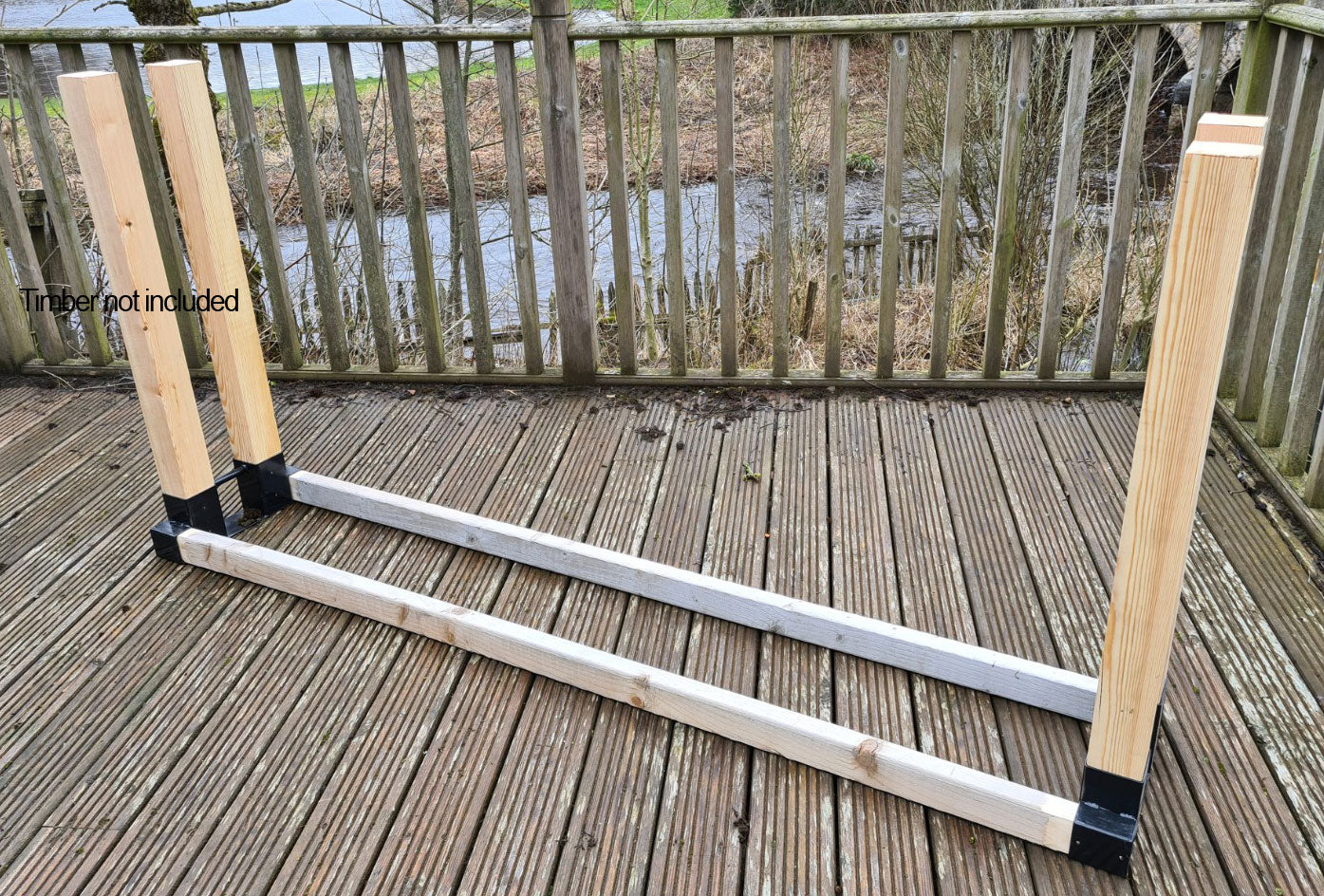 FIREWOOD LOG RACK BRACKET TO MAKE WOOD STORAGE HOLDER