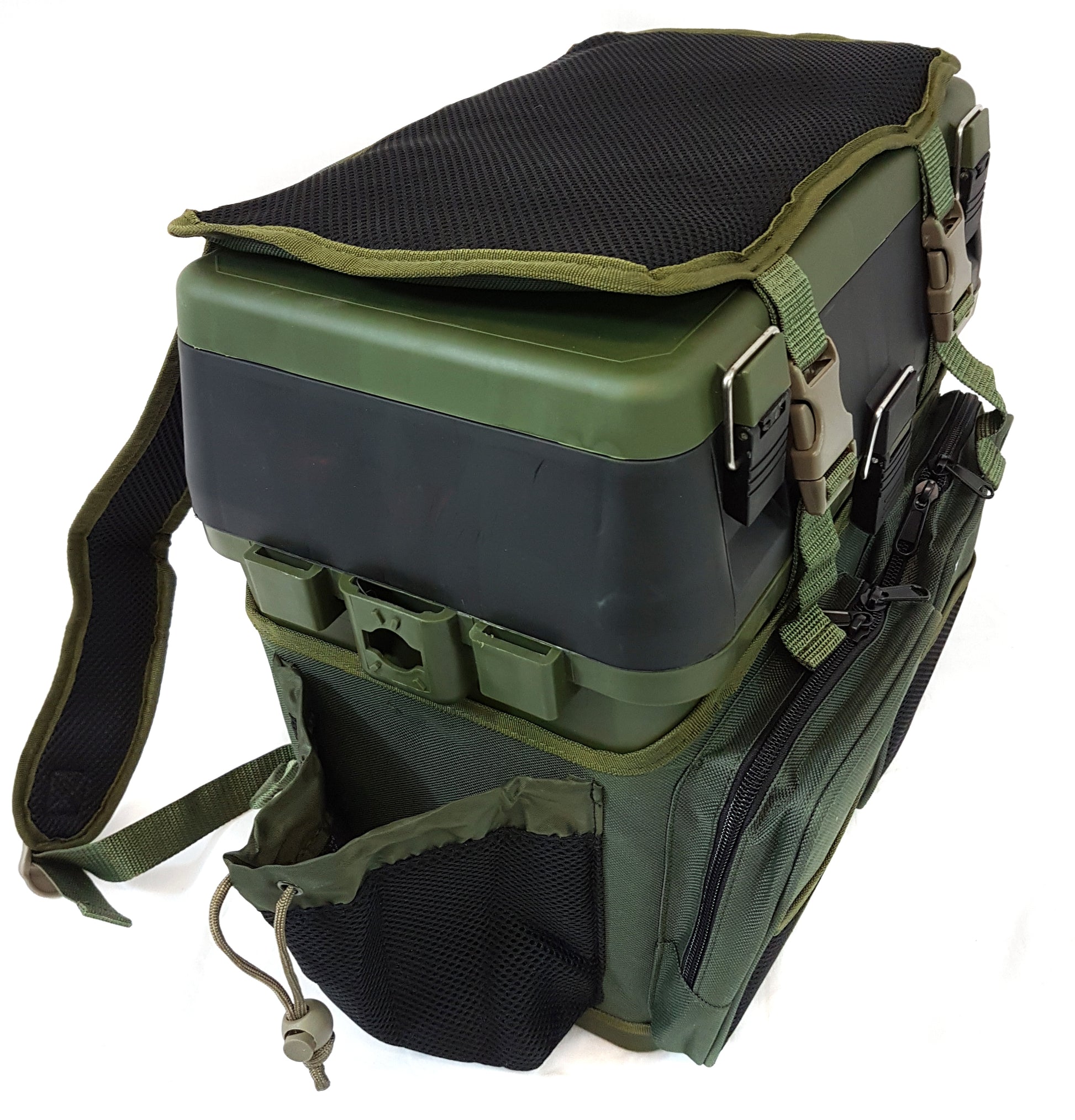 ROVING SEAT BOX COMPLETE WITH BACK PACK BACKREST SHERPA CONVERSION – Fishingmad