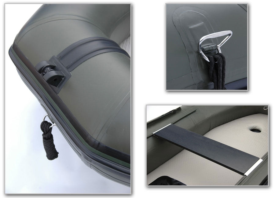 BISON MARINE OLIVE GREEN  INFLATABLE FISHING SPORTS AIR RIB BOAT 2.7m.