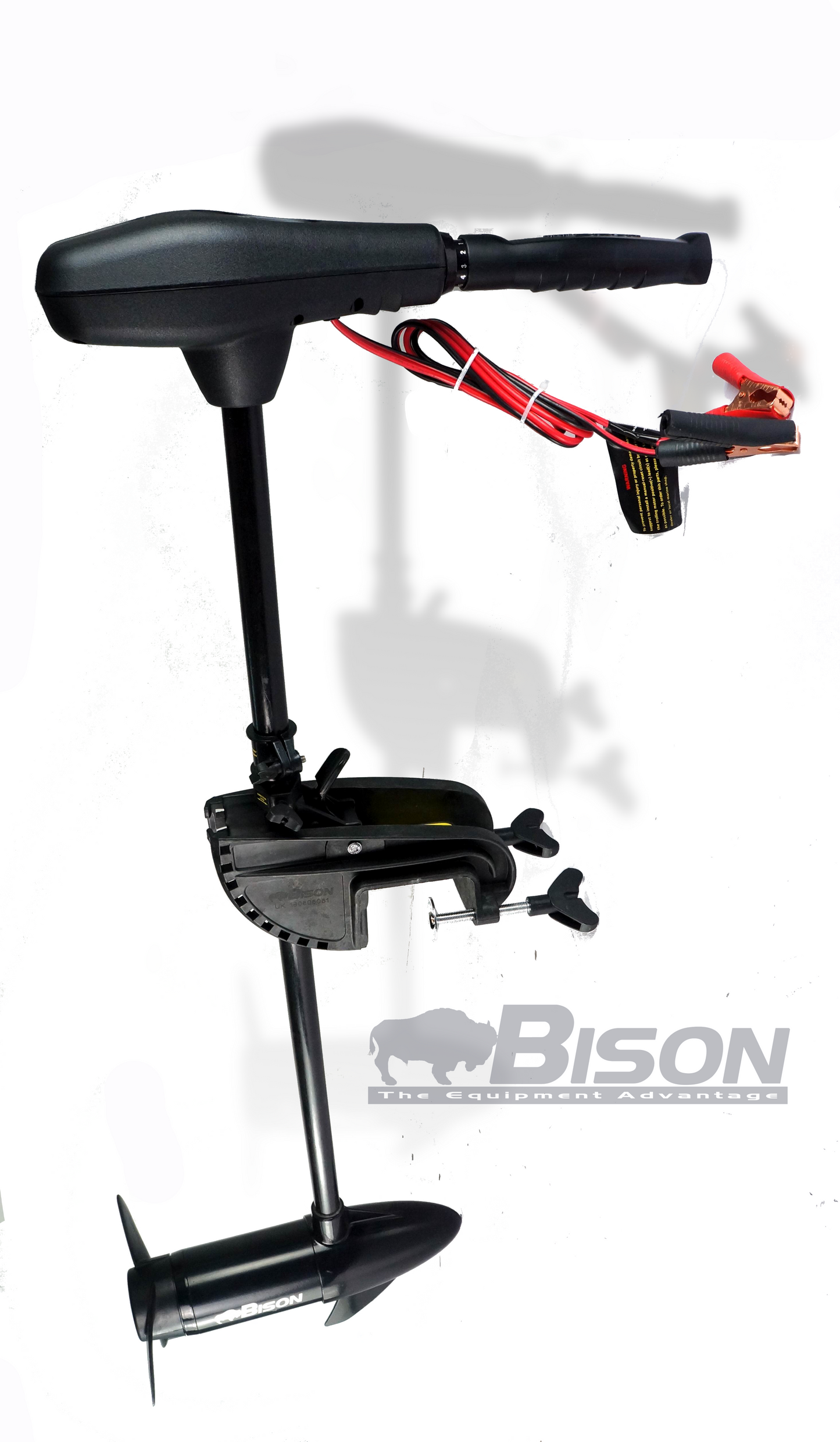 BISON 55lb ELECTRIC OUTBOARD TROLLING MOTOR + BATTERY CHARGER